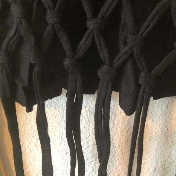 Raga Tank with t-shirt fringe and cross crossed back size XS New! - Picture 3 of 11